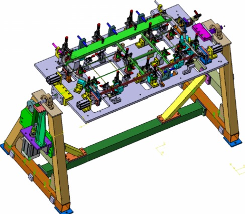 Robotic application fixture - device for fixing the machined product. The technical details will be defined according to the application